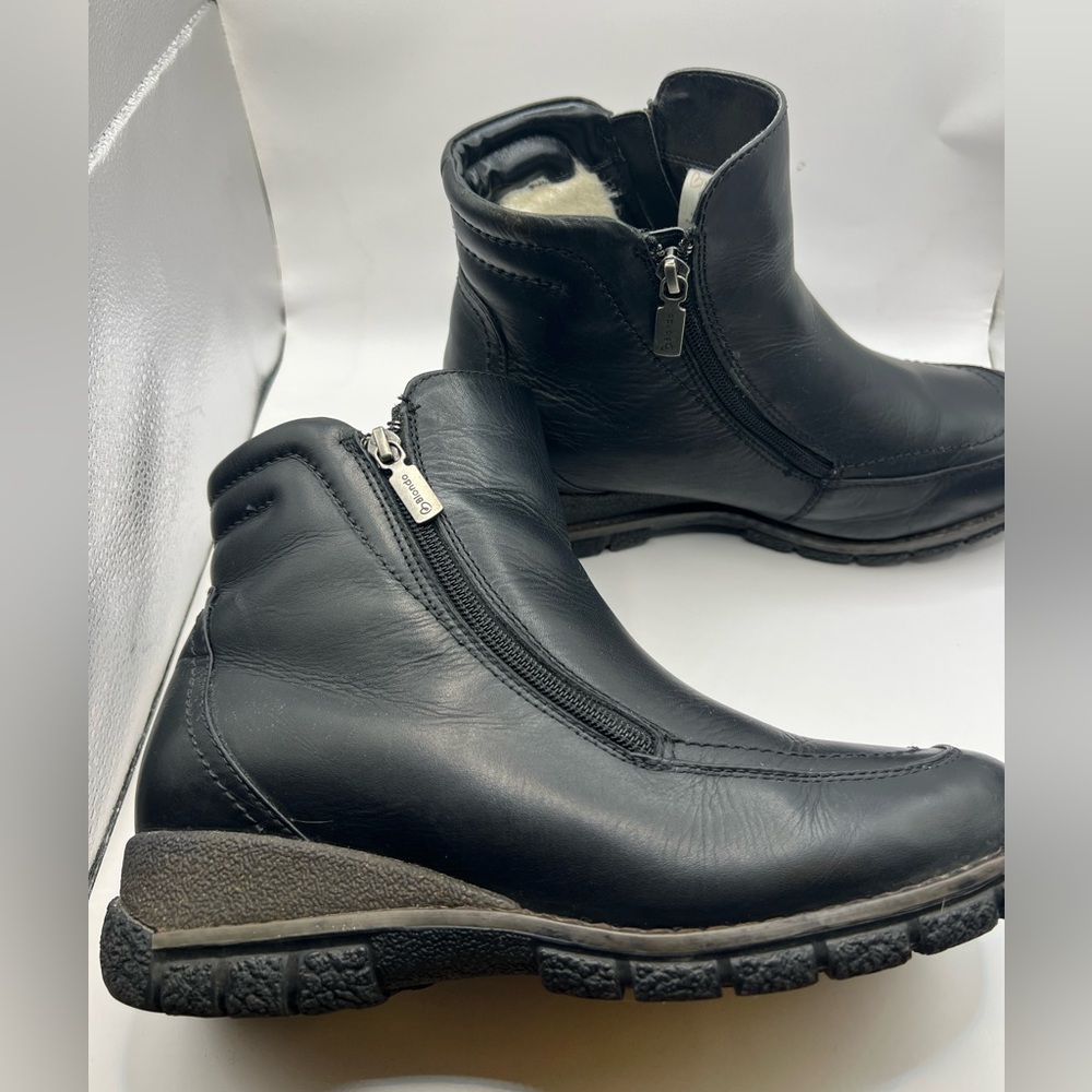 Blondo Black Leather  Ankle Boots sizev9W waterproof